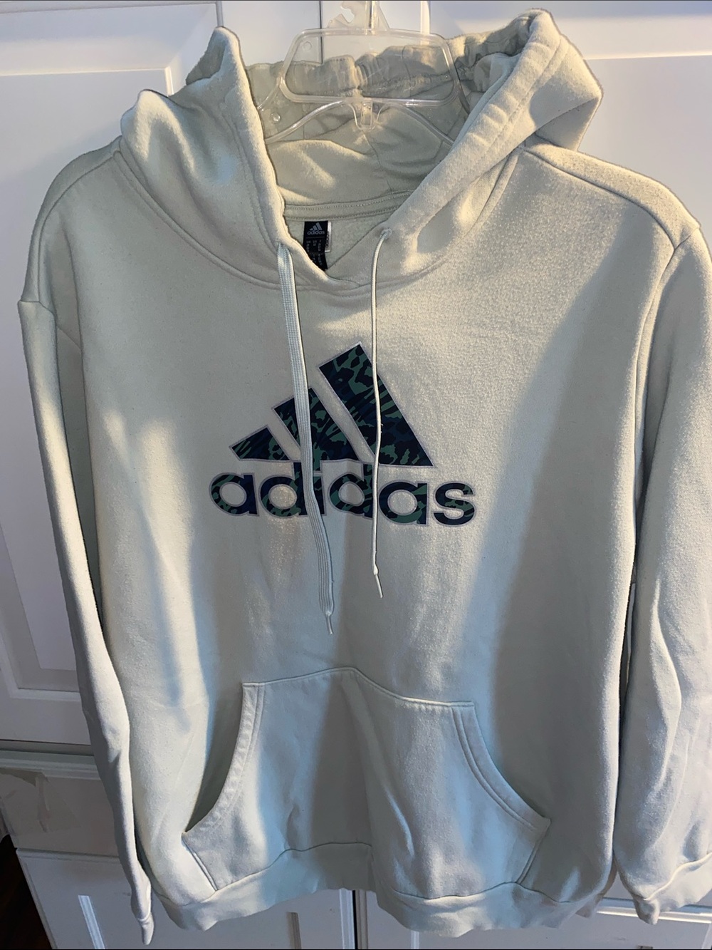 Adidas Mint Green Crewneck Hoodie with Camo Logo